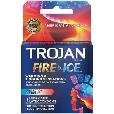 Trojan Fire Ice Dual Action Condoms 3 Count 3 1n Instacart