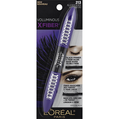 L'Oreal Voluminous X Fiber Mascara 213 Blackest Black
