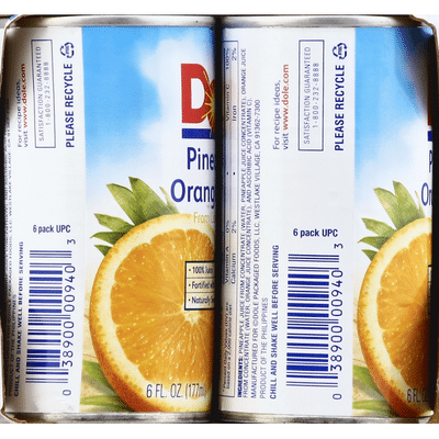 Dole 100% Juice, Pineapple Orange