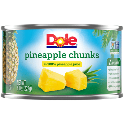 Dole Pineapple Chunks in 100% Pineapple Juice