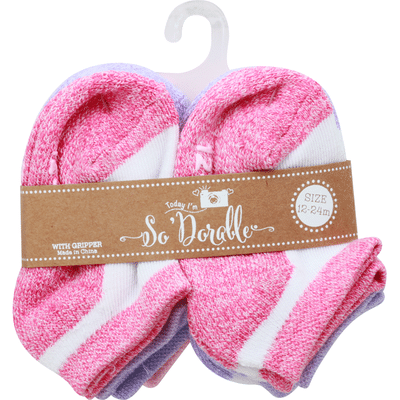 So Dorable Ankle Socks, with Gripper, 12-24 Months