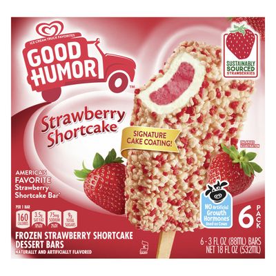 Good Humor Frozen Dairy Dessert Bars Strawberry Shortcake