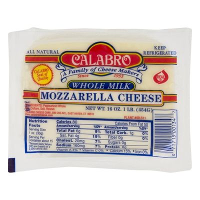 Calabro Mozzarella Cheese Whole Milk