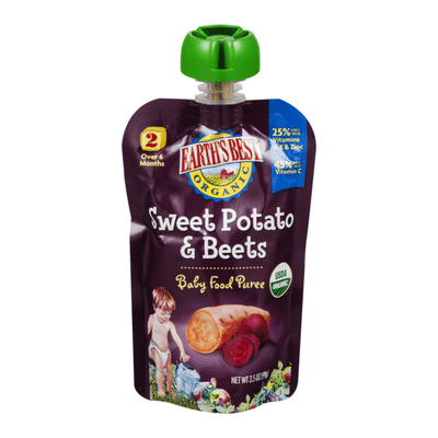 Earth's Best Stage 2 Sweet Potato & Beets Organic Veggie Puree