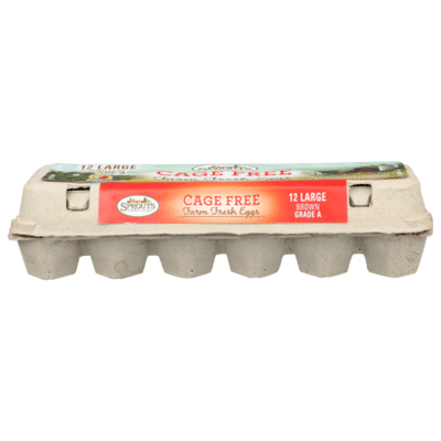 Sprouts Large Brown Cage Free Grade A Eggs