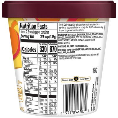 Haagen-Dazs Creamy Mango Ice Cream