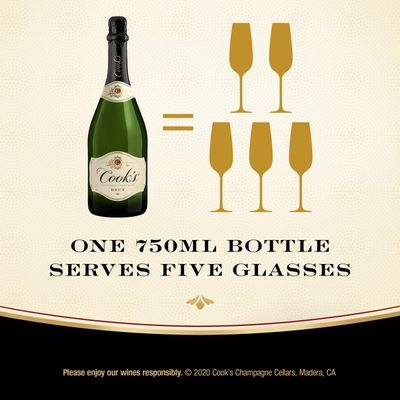 Cook's California Champagne Brut White Sparkling Wine