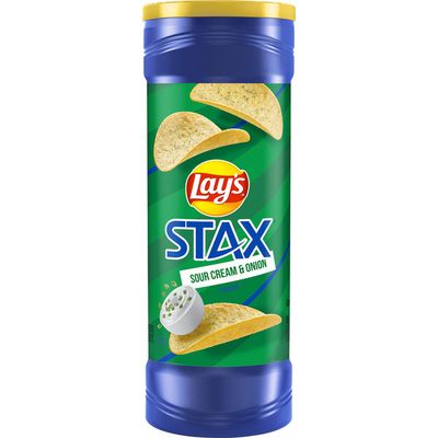 Lay's Stax Sour Cream And Onion Potato Crisps