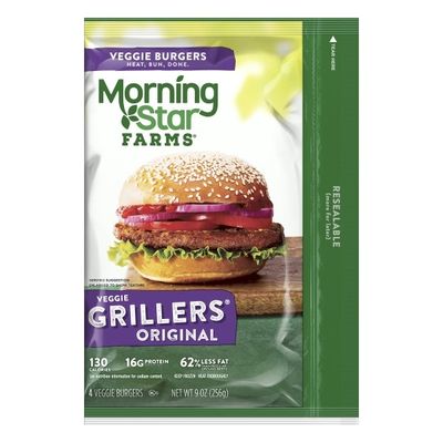 Morning Star Farms Veggie Burgers, Plant Based Protein, Frozen Meal, Grillers Original