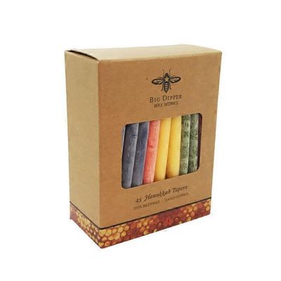 Big Dipper Wax Works Hanukkah Tapers 100% Beeswax Hand Dipped