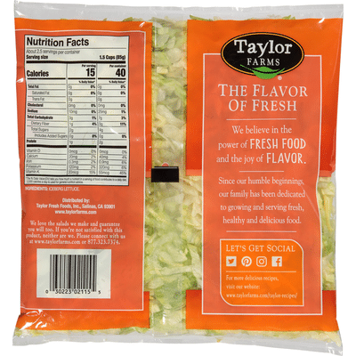 Taylor Farms Shredded Iceberg Lettuce