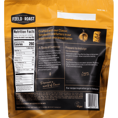 Field Roast Corn Dogs, Plant-Based, Miniature