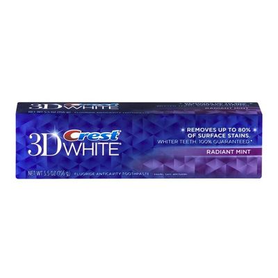 Crest 3D White Fluoride Anticavity Toothpaste Radiant Mint