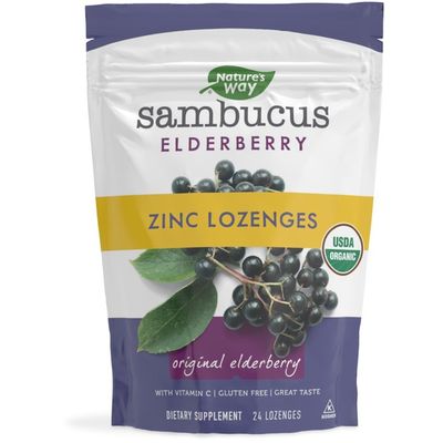Nature's Way Sambucus Organic Elderberry + Vitamin C Zinc Lozenges