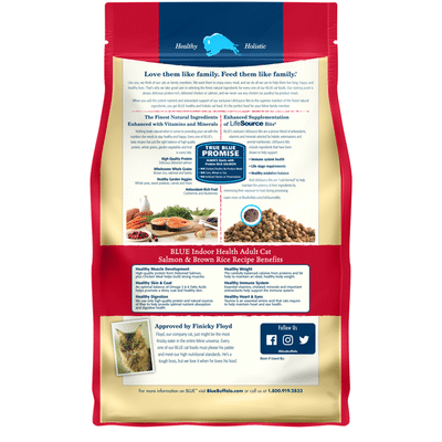 Blue Buffalo Indoor Health Natural Adult Dry Cat Food, Salmon & Brown Rice