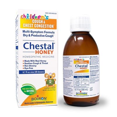 Boiron Children's Chestal Honey Cough Syrup, Homeopathic Medicine for Cough and Chest Congestion