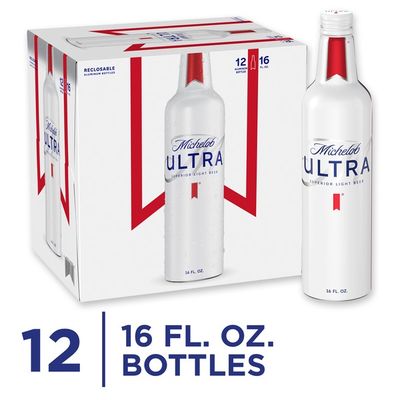 Michelob Ultra Light Beer Aluminum Bottles