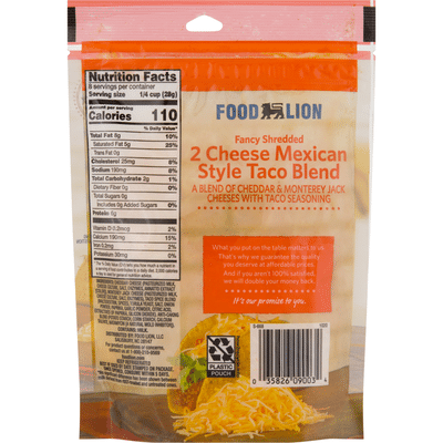 Food Lion Fancy Shredded Cheese, 2 Cheese Mexican Taco Blend