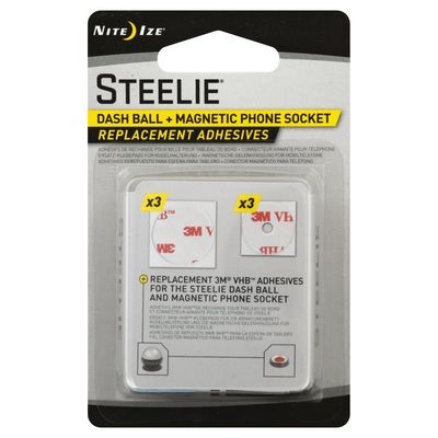 Nite Ize Replacement Adhesives, Dash Ball + Magnetic Phone Socket, Steelie