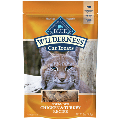 Blue Buffalo Wilderness Grain Free Soft-Moist Cat Treats, Chicken & Turkey