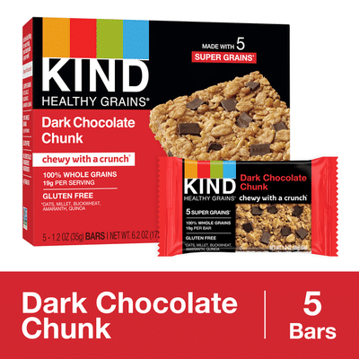KIND Healthy Grains Granola Bars, Gluten Free, Dark Chocolate Chunk