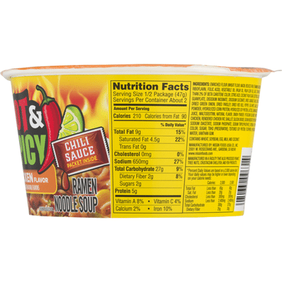Nissin Hot Spicy Ramen Noodle Soup Chicken