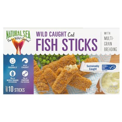 sticks cod caught fish wild sea natural frozen snacks