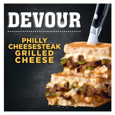 Devour Philly Cheesesteak Grilled Cheese with Roasted Green Peppers & Carmelized Onions Frozen Meal