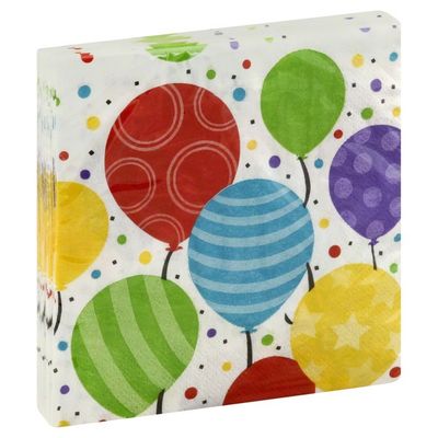 Paper Art Napkins, Shimmering Balloons, 2-Ply