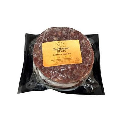 Bear Mountain Bison 100% Grass Fed Bison Patties