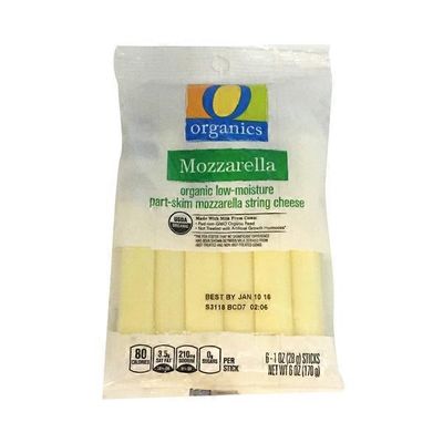 O Organics Mozzarella organic low-moisture part-skim string cheese