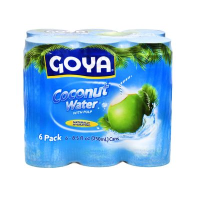 Goya Coconut Water, with Pulp, 6-Pack
