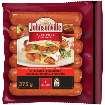 Johnsonville Chili Cheese (101459) Smoked & Cooked