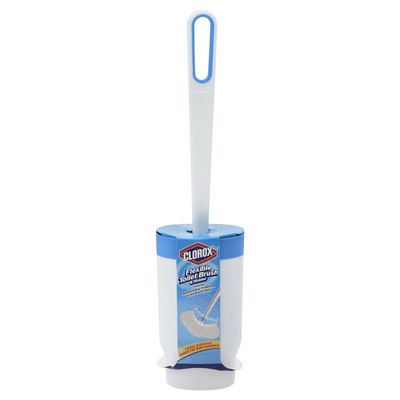Clorox Toilet Brush & Holder, Flexible
