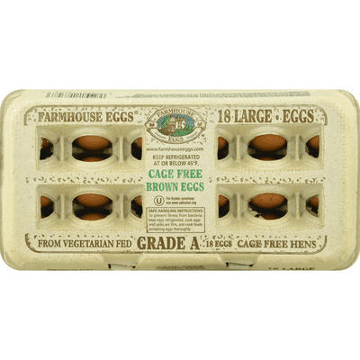 Farmhouse Eggs Eggs, Brown, Cage Free, Large