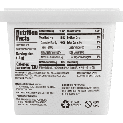 Nutiva Organic Red Palm & Coconut Shortening