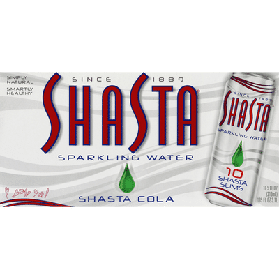 Shasta Sparkling Water, Cola, Slims