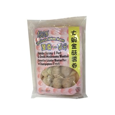 100% Jumbo Shrimp Enoki Mushroom Wonton