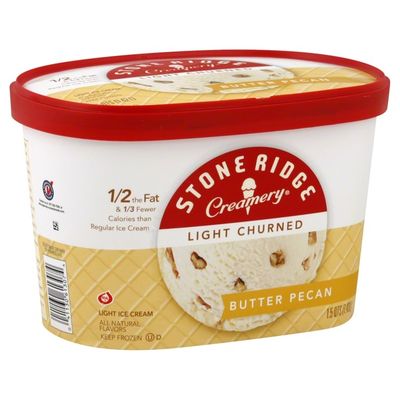 Stone Ridge Creamery Ice Cream, Light Churned, Butter Pecan