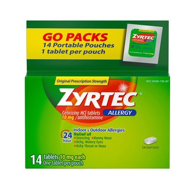 Zyrtec 24 Hour Allergy Relief Tablets with Cetirizine HCl