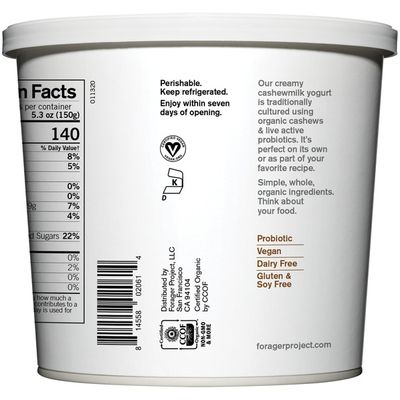 Forager Project Organic Dairy-Free Vanilla Bean Cashewmilk Yogurt