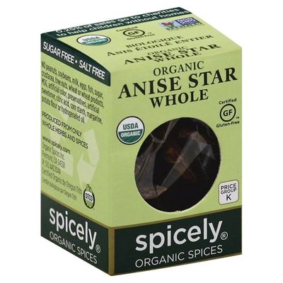 Spicely Organics Anise Star, Whole, Organic