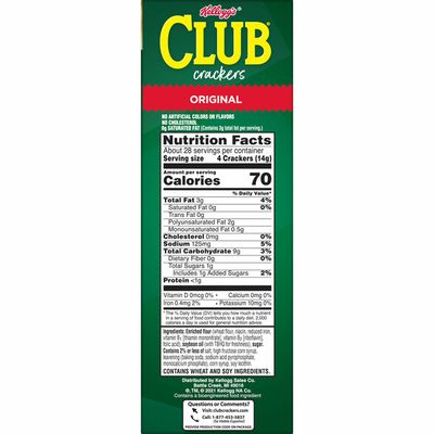 Kellogg's Club Crackers, Snack Crackers, Original