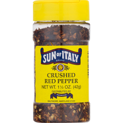 Sun Of Italy Red Pepper, Crushed, Bottle