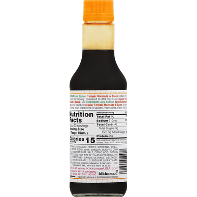Kikkoman Less Sodium Teriyaki Marinade & Sauce