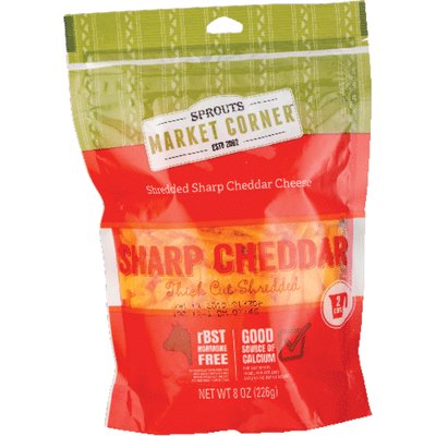 Sprouts Shredded Thick Cut Sharp Cheddar Cheese