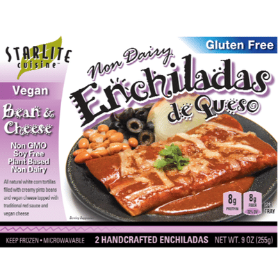 Starlite Vegan Bean & Cheese Enchiladas