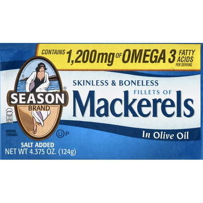 Season Brand Mackerels, Fillets, in Olive Oil