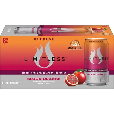 Limitless Lightly Caffeinated Sparkling Water, Blood Orange