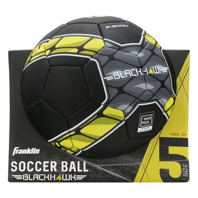 Franklin Sports Soccer Ball, Blackhawk, Size 5